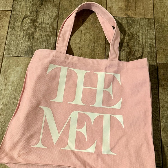 The Met Handbags - Unique and Rare The Met Pink Canvas Tote Bag